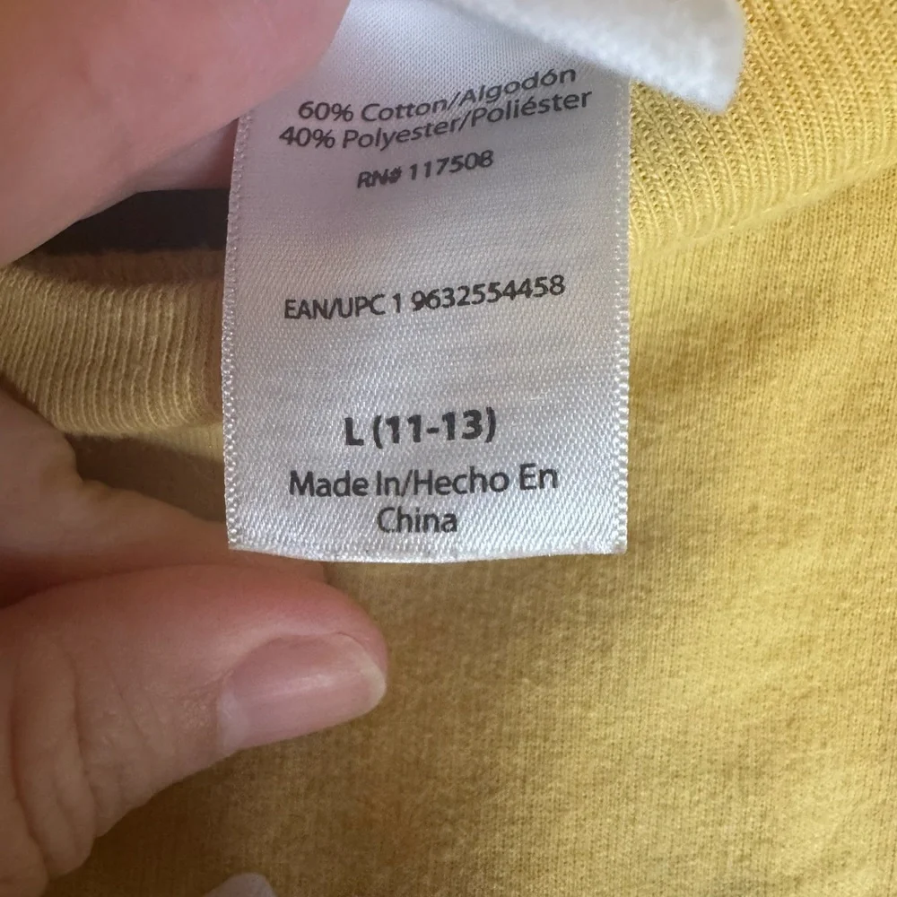 Disney Kids Large Winnie the Pooh Golden Yellow Casual Y2K Wear